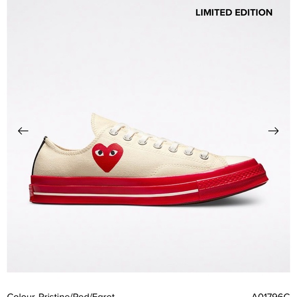 Converse x Comme des Garçons PLAY Chuck 70 Low Top NEW size 8W/ 6M - Picture 1 of 4